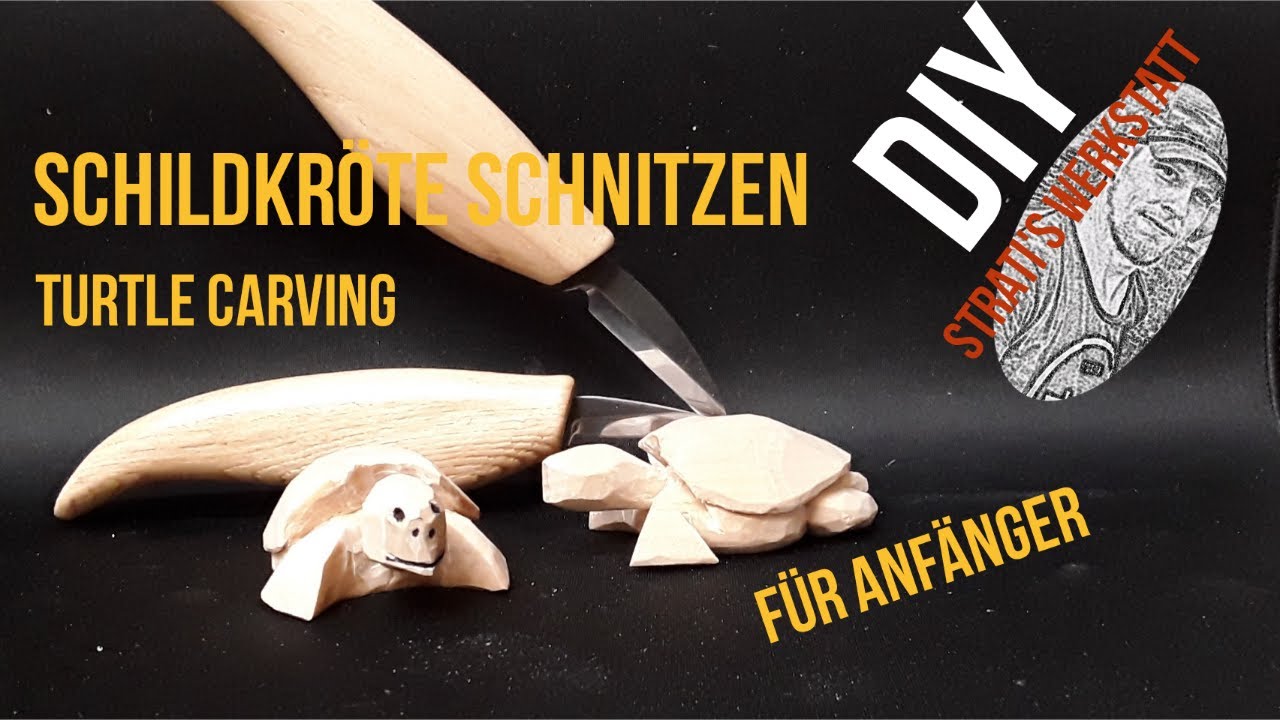Schildkröte schnitzen, Turtle Carving,schnitzen für Anfänger ,Step by Step #StratisWerkstatt