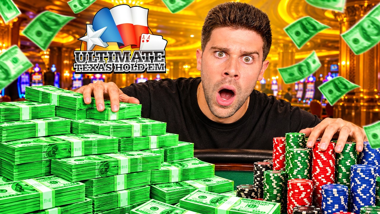 Играю в Ultimate Texas Hold'em со ВСЕМИ побочными ставками!
