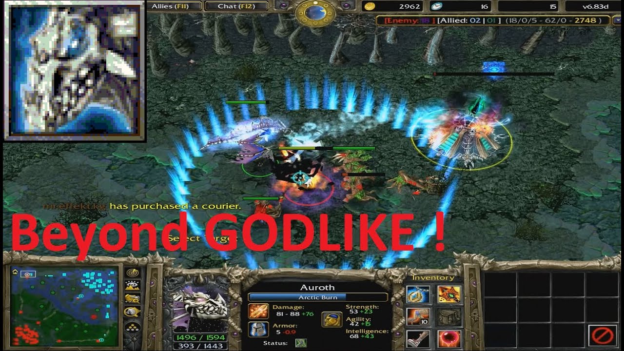 DotA 6.83d - Winter Wyvern Beyond GODLIKE !