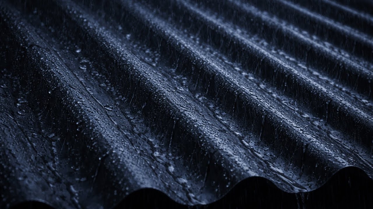 Night Rain on Tin Roof 🌧️ Deep Sleep • No Thunder • Dark 4K ASMR