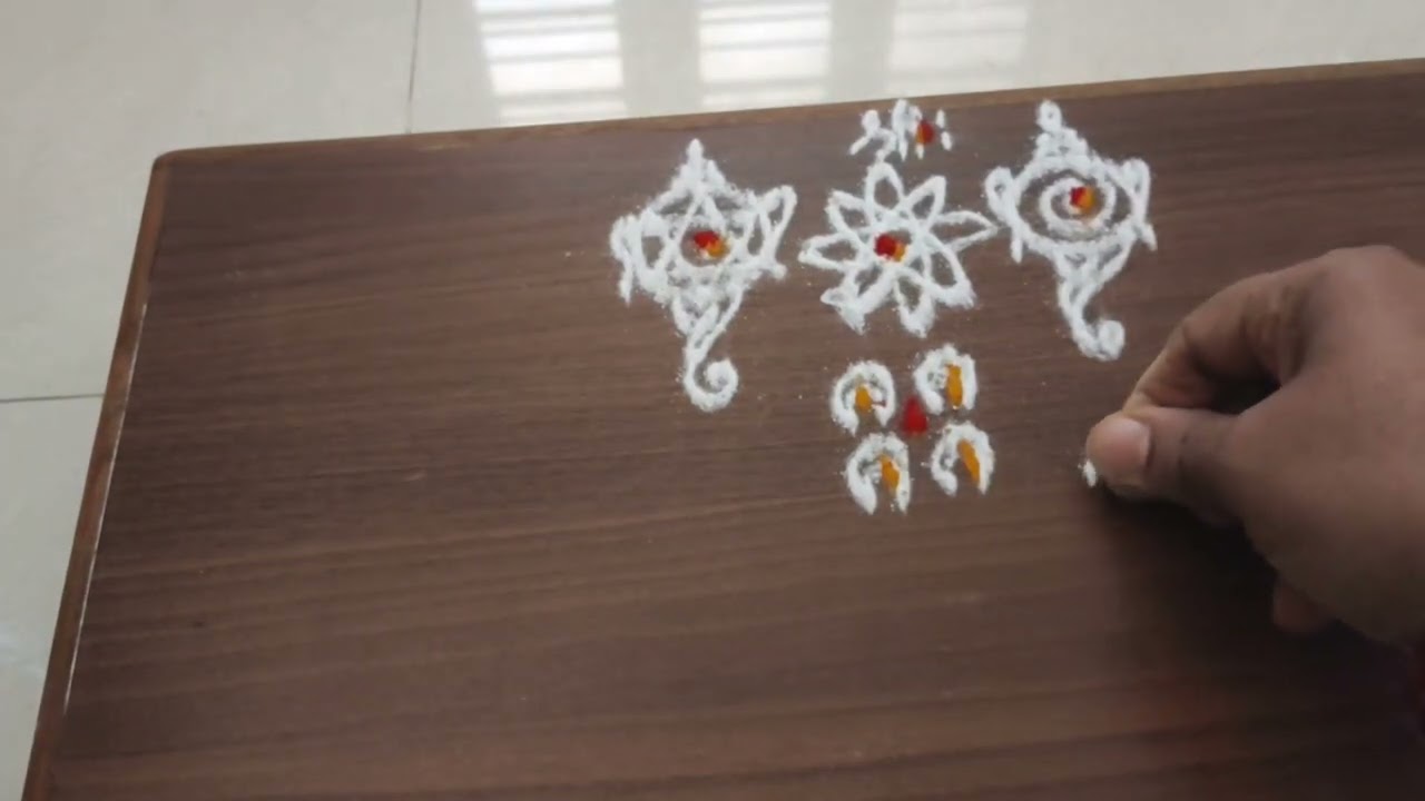 Pooja room Rangoli.