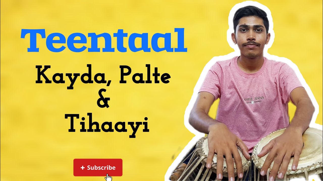 TeenTaal Basic Kayda -1,  3 - Palte, Tihaayi. | Tabla Tutorial