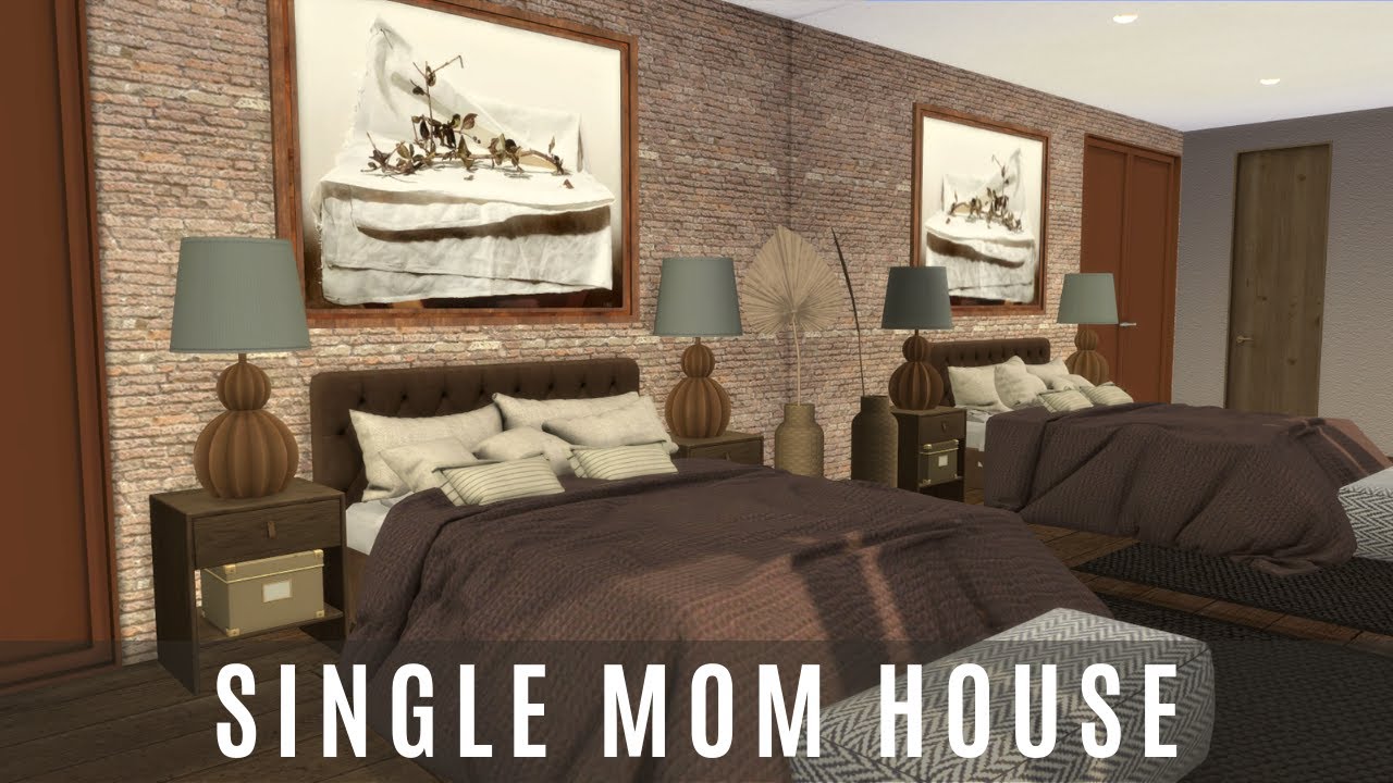 SINGLE MOM HOUSE | THE SIMS 4 | SPEED BUILD | DL + CC