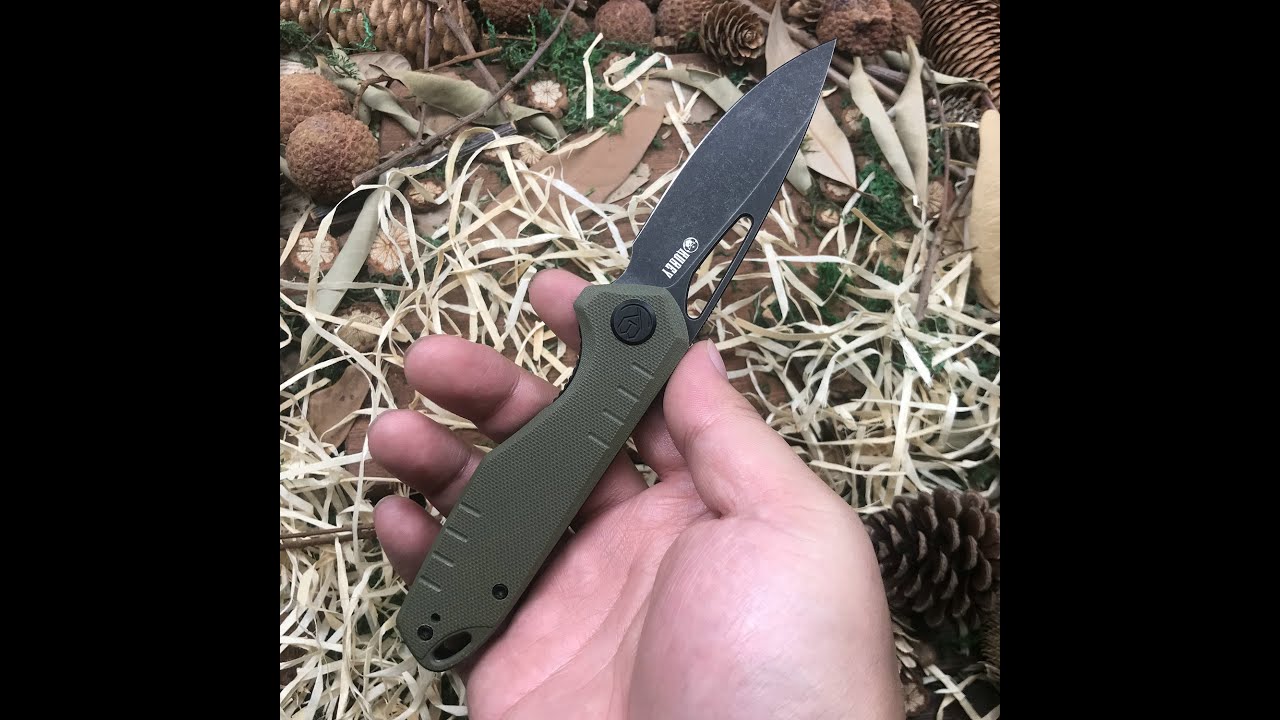 KUBEY KU324C Front Flipper Folding Knife   Green G10 Handle