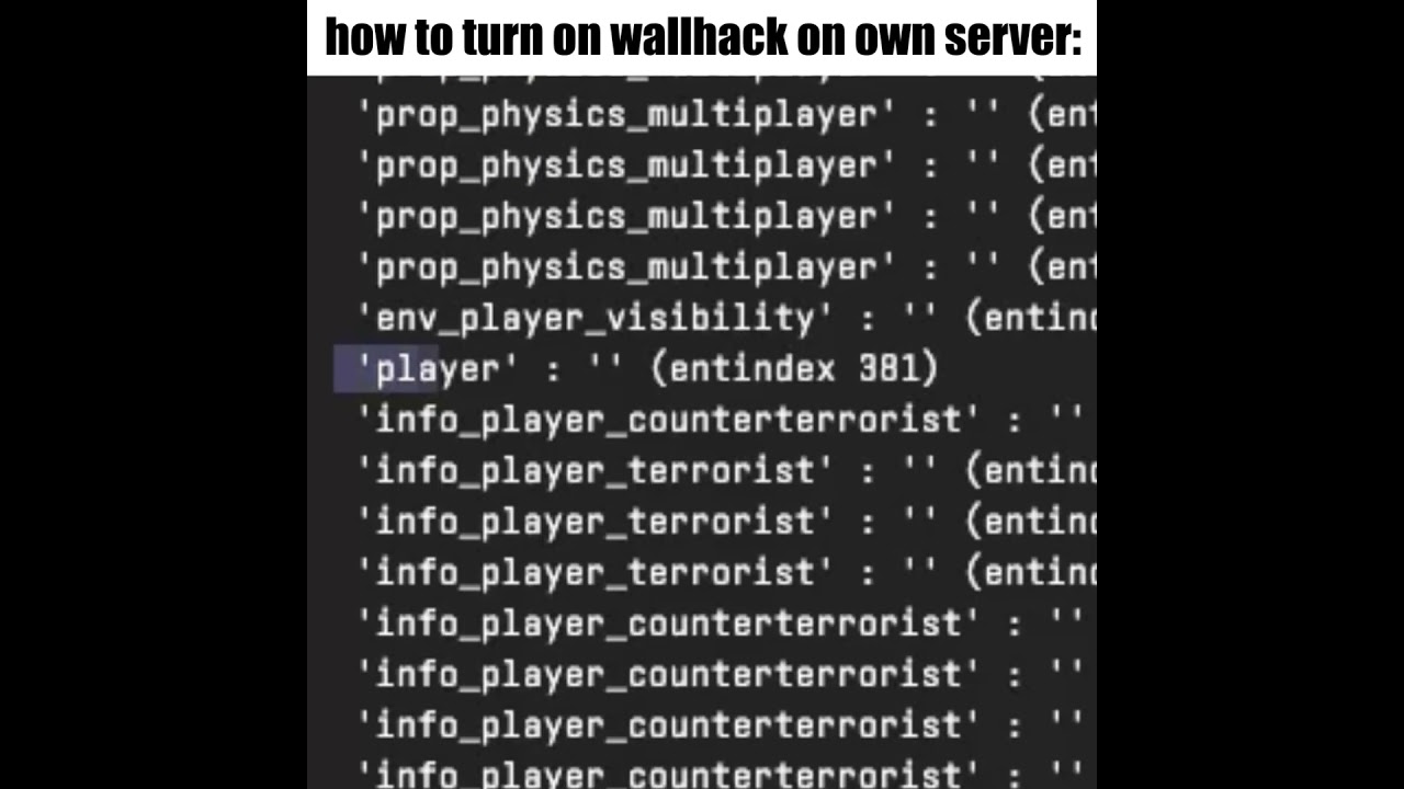 how to turn on wallhack on own server: