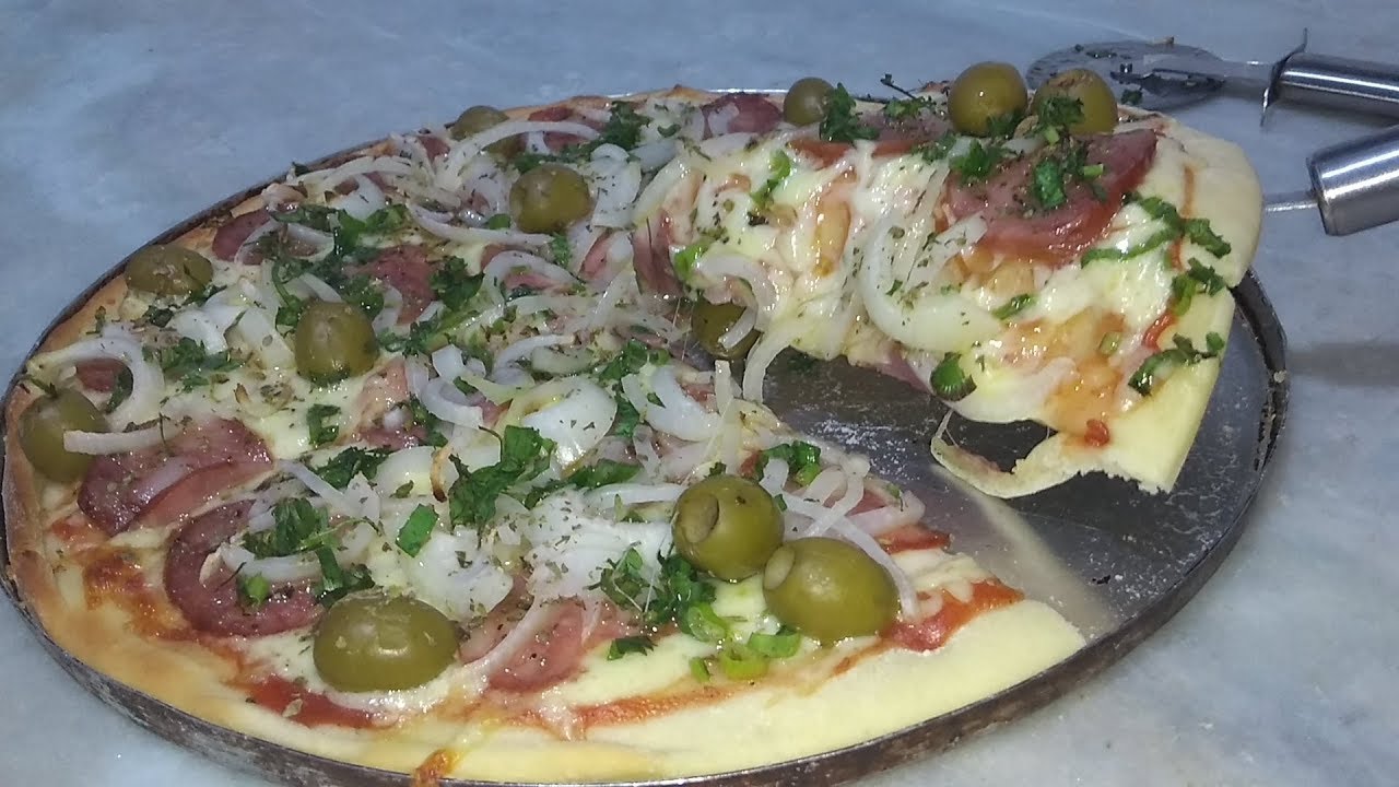 APRENDA  A  FAZER  PIZZA  DE  CALABRESA   E  MISTA   com massa econômica