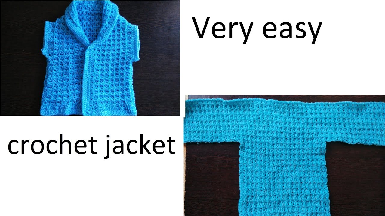 very easy crochet half jacket for any size (tutorial हिंदी में)