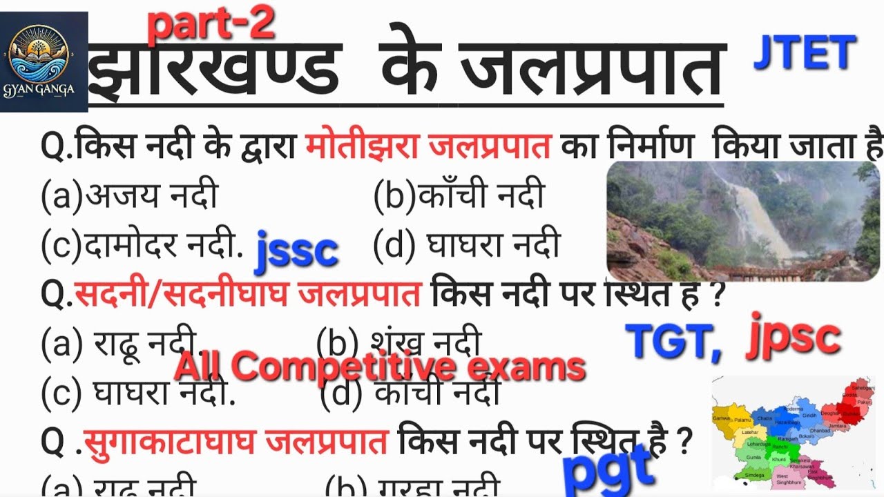 Jharkhand waterfalls | झारखण्ड के जलप्रपात | Jharkhand ke jalprapat | Jharkhand GK