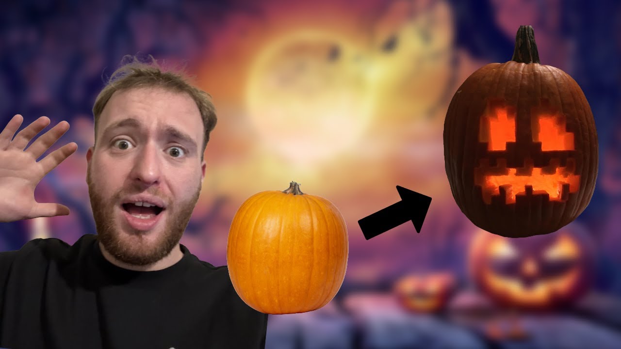 HOW TO CARVE A MINECRAFT PUMPKIN (STREAM HIGHLIGHTS)
