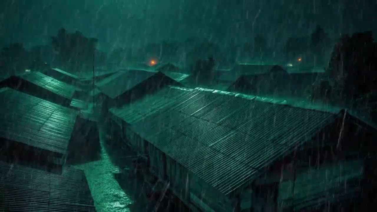 No Ads Rain Sounds for Sleeping – Soothing Heavy Rain on Tin Roof for Mental Reset