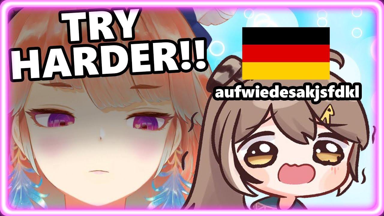 *Mumei tries her best to speak German* Kiara: