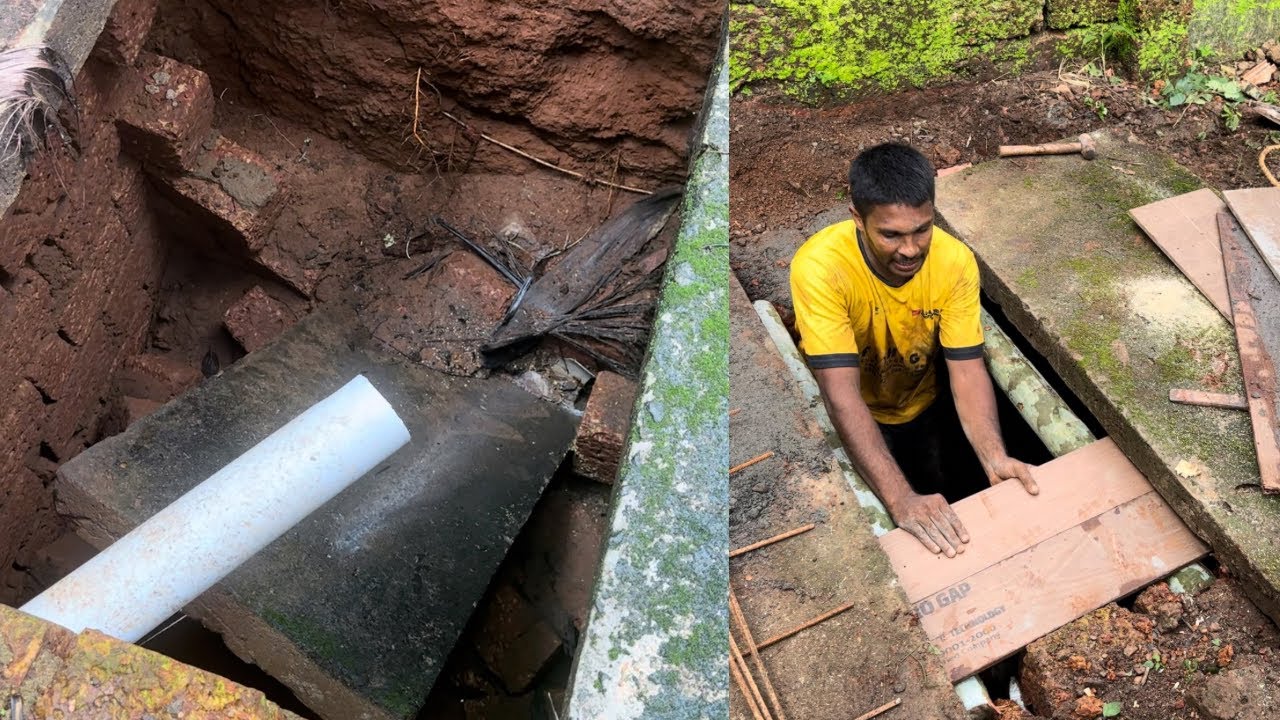 കക്കൂസ് കുഴി സ്ലാവ് ഇടിഞ്ഞപ്പോൾ ഇങ്ങനെ ചെയ്തു!!