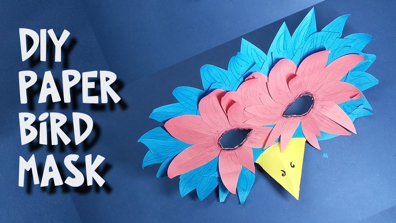 How to make a bird mask – DIY – Easy Papercraft Bird Mask