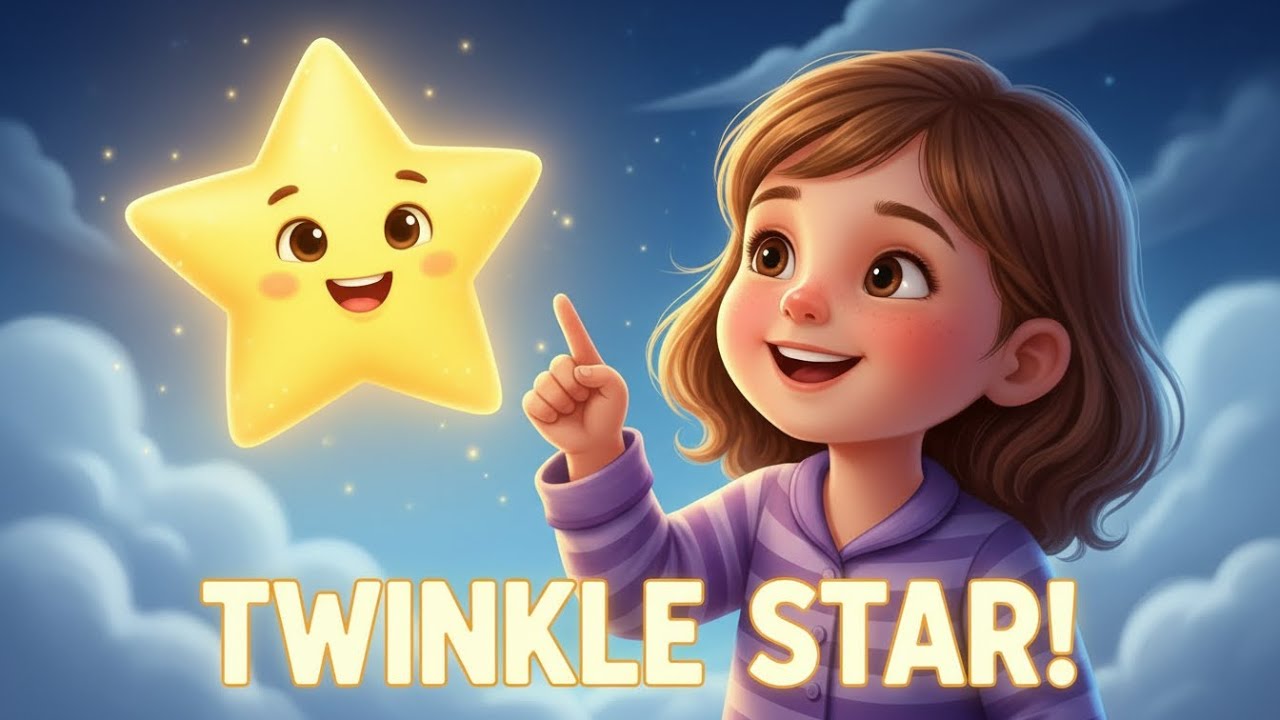 Twinkle Twinkle Little Star 🌟 | Nursery Rhyme with Lyrics | Magical Bedtime Animation for Kids