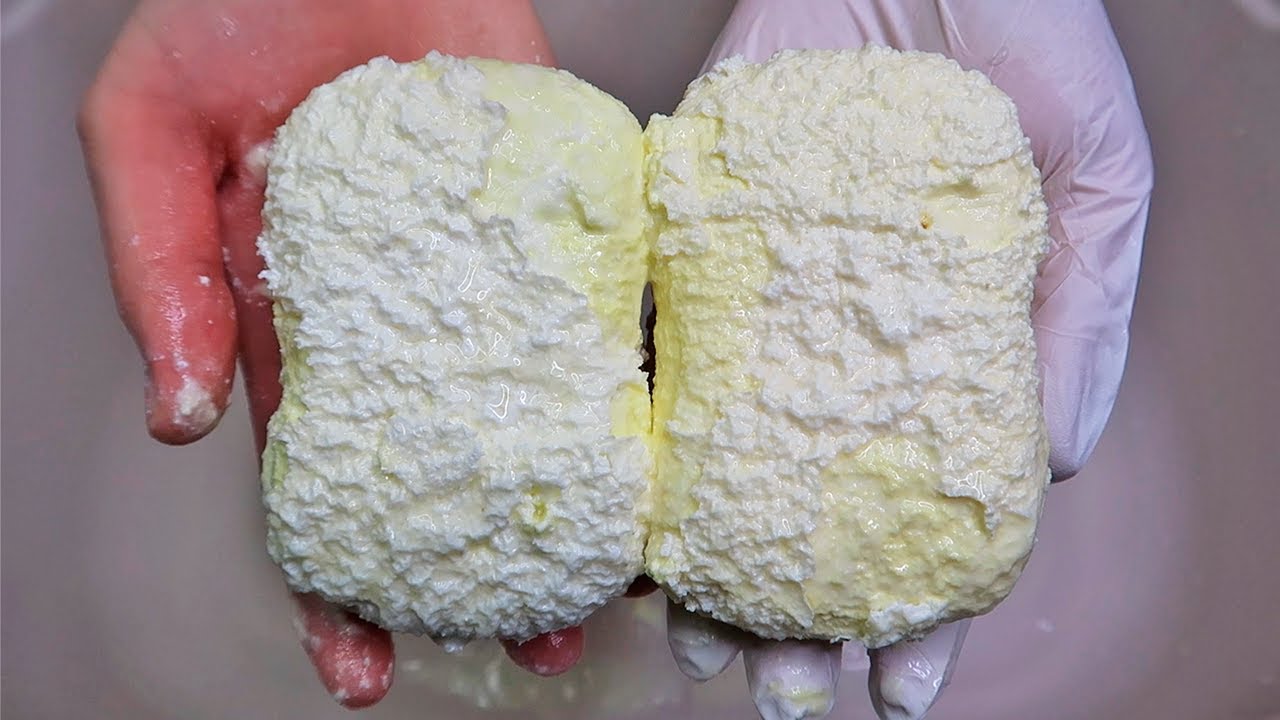 ASMR DETTOL Mushy Soap 🧽 Soaked Soap Sponge Squeezing