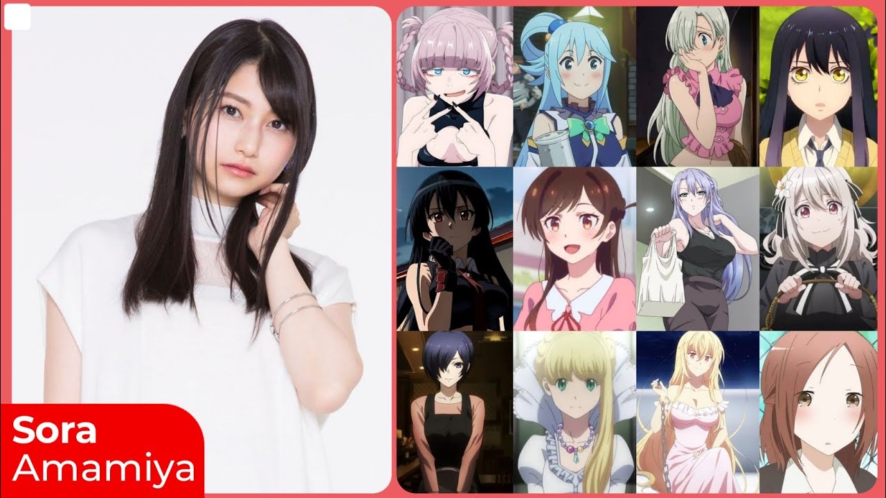 Sora Amamiya [雨宮 天] Top Same Voice Characters Roles