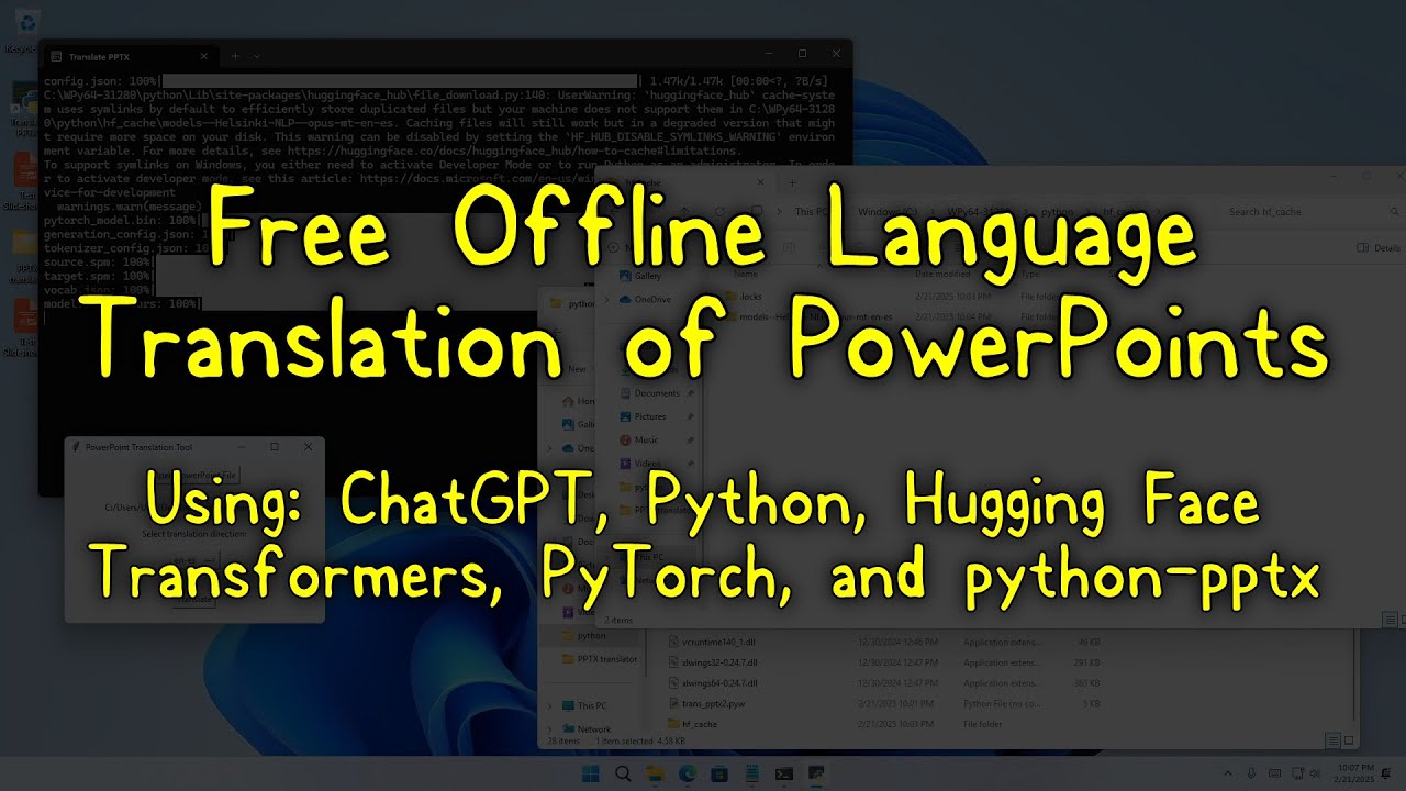 Free Offline Language Translation of PowerPoint Files