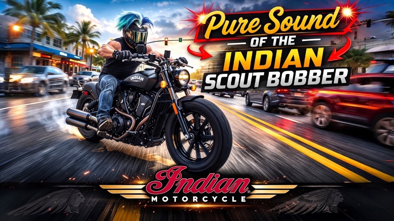 Listen to the 2025 Indian Scout Bobber ROAR | Pure Motorcycle Sound / Vance & Hines 