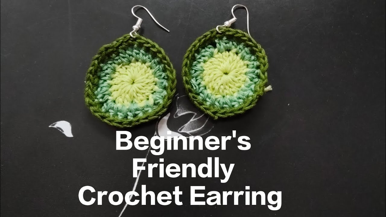 Beginner's Friendly Crochet Earring #crochet #crochetforbeginners 