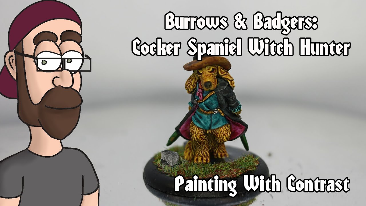 Burrows & Badgers:  Cocker Spaniel Witch Hunter  - Contrast Painting Video