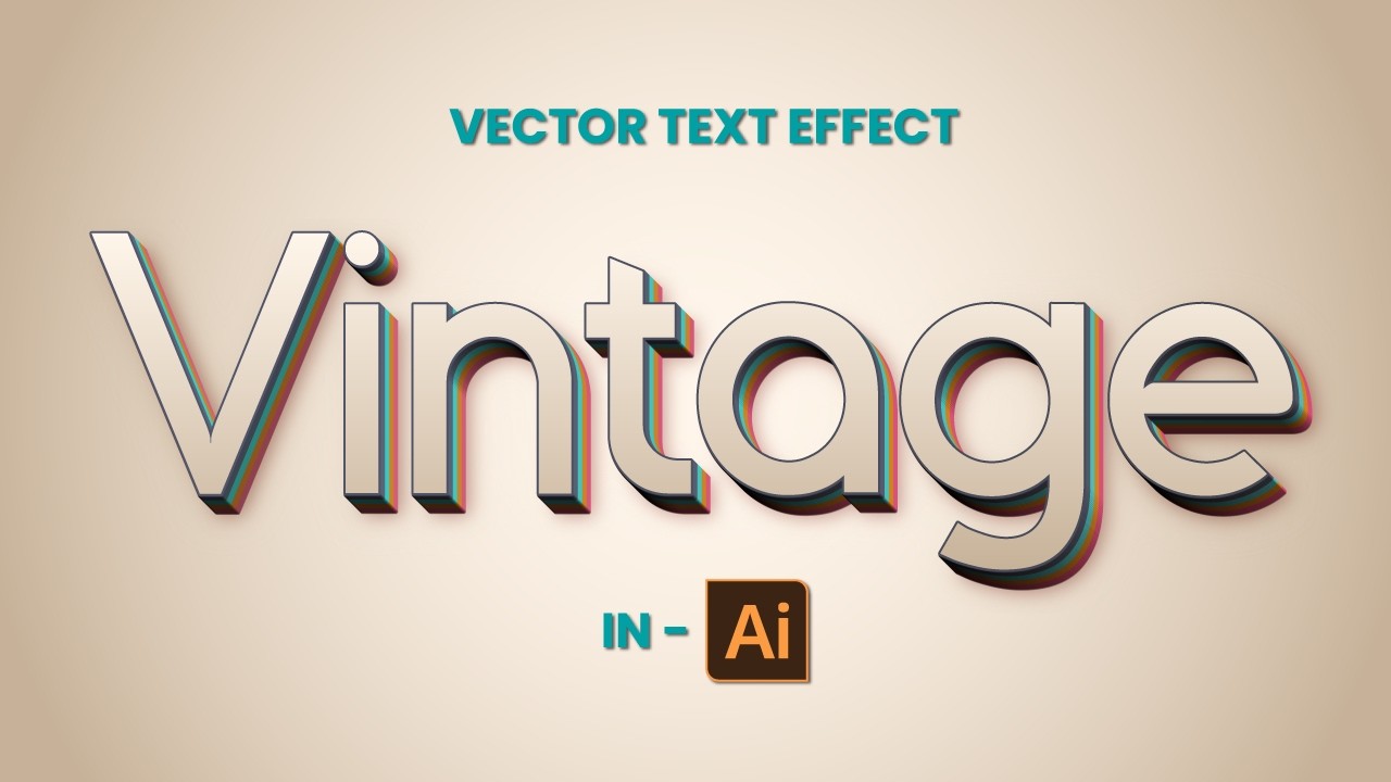 3D Text Effect in Adobe Illustrator | Adobe Illustrator Tutorial | (2026)
