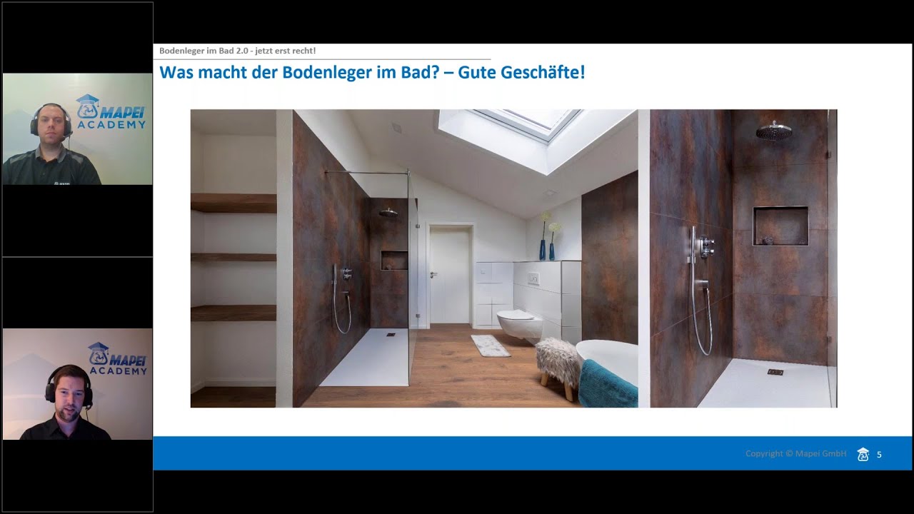 MAPEI Online-Seminar: Bodenleger im Bad 2.0 - jetzt erst recht!