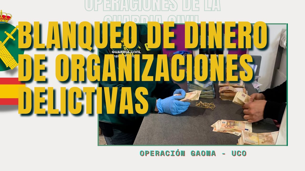 Operación Gaona. Blanqueo de dinero de organizaciones delictivas.