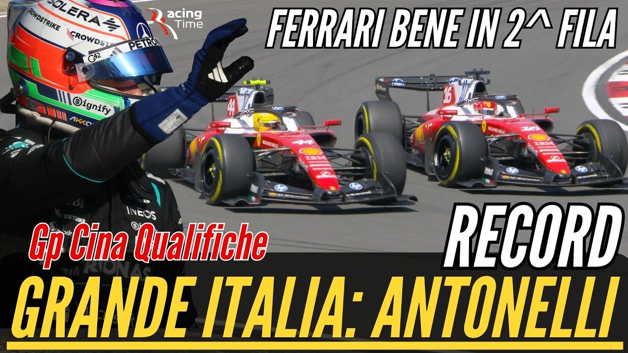 ⏱️F1 QUALIFICHE Gp di CINA GRANDE ITALIA 1° ANTONELLI - BENE FERRARI 3^ E 4^ che si AVVICINA ANCORA