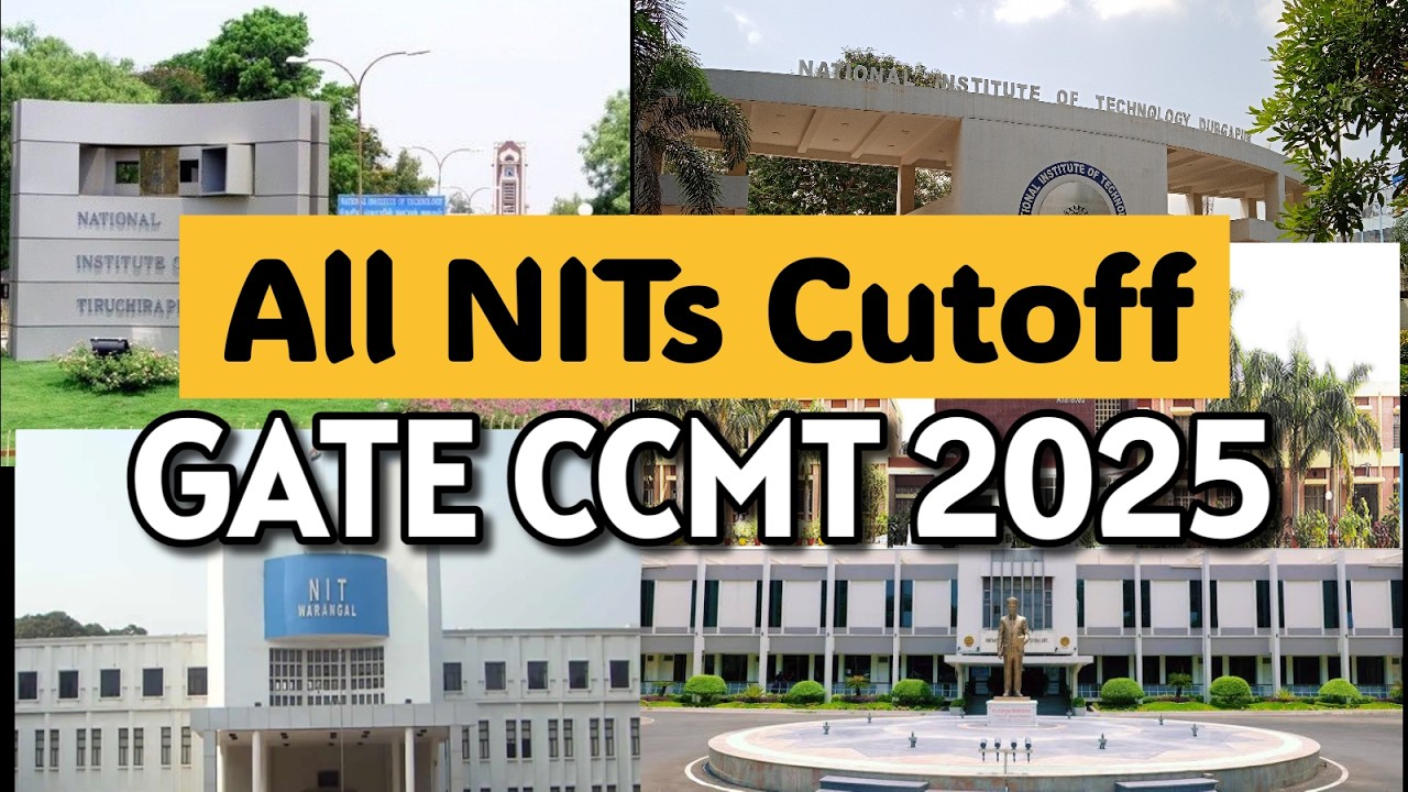 All NITs CCMT GATE Cutoff | All Specializations | All Categories | Previous Year 2025