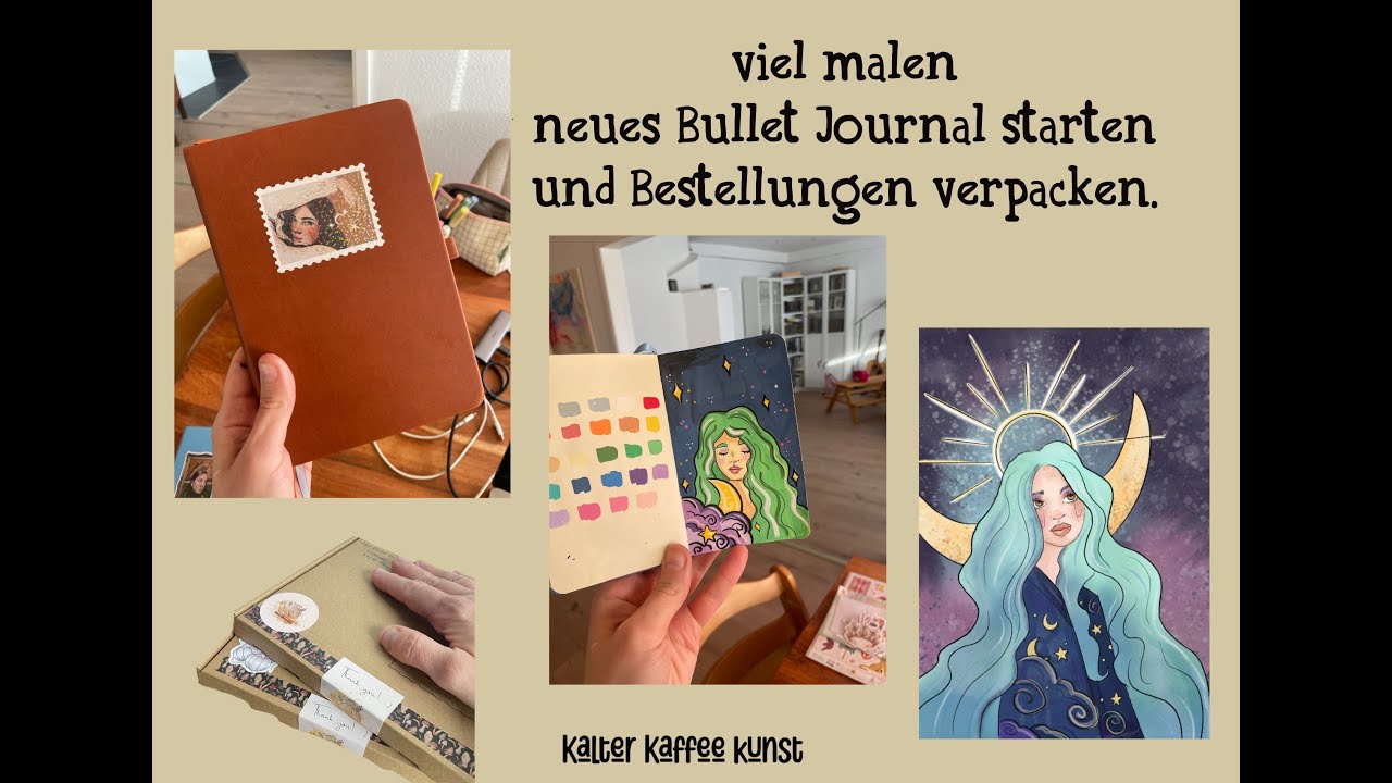 ARTVLOG - viel malen, neues BulletJournal gestartet und Bestellungen verpackt :)