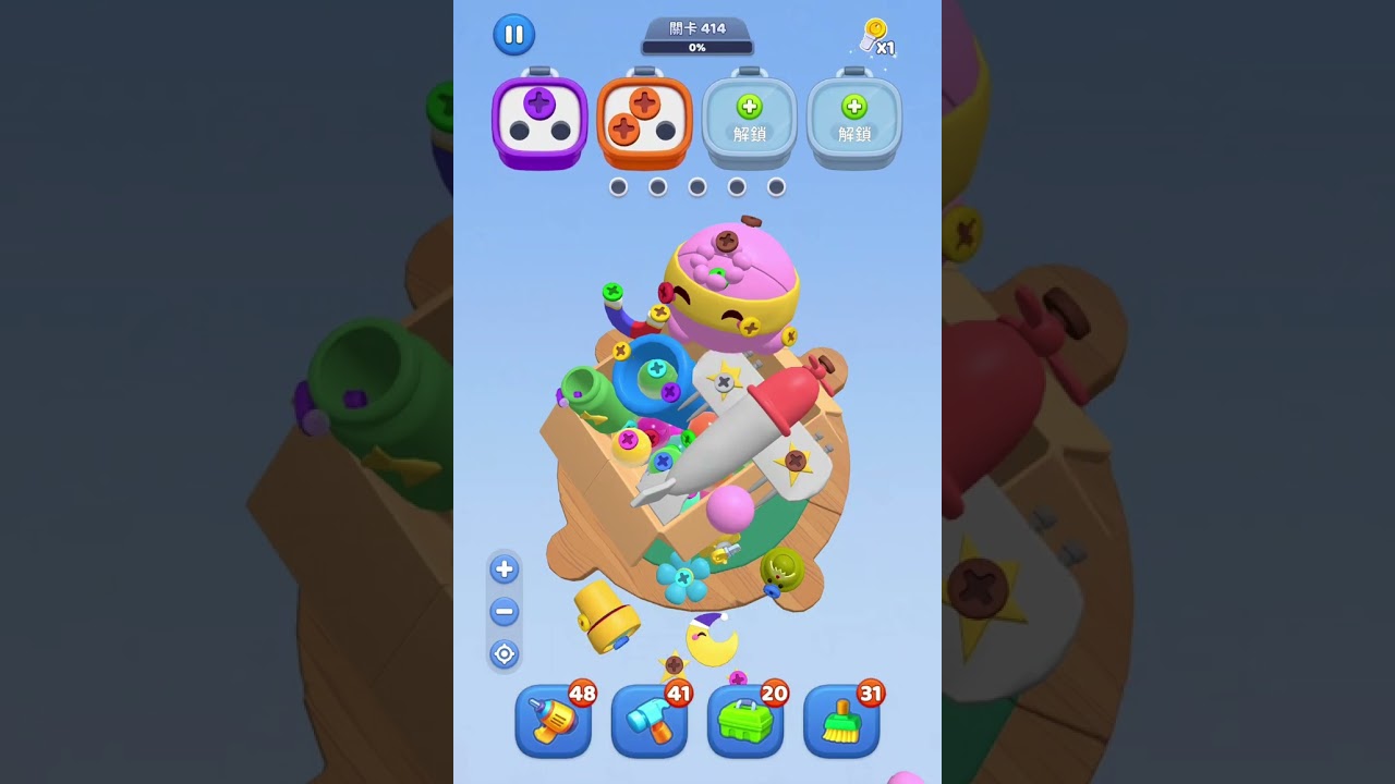 Screw Sort Puzzle 3D Level 412 -  415