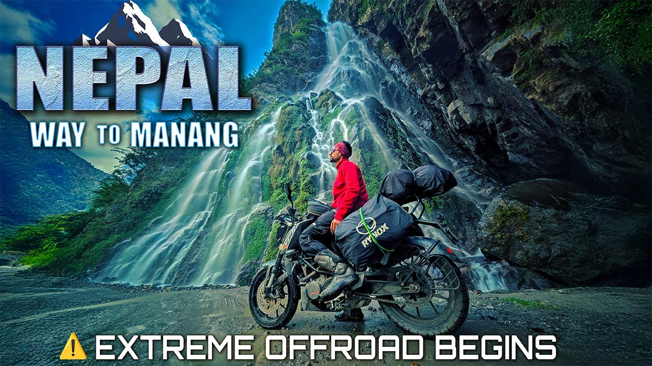 EXTREME OFFROAD REAL ADVENTURE BEGINS! Bike Ride to MANANG, NEPAL 🇳🇵❤️