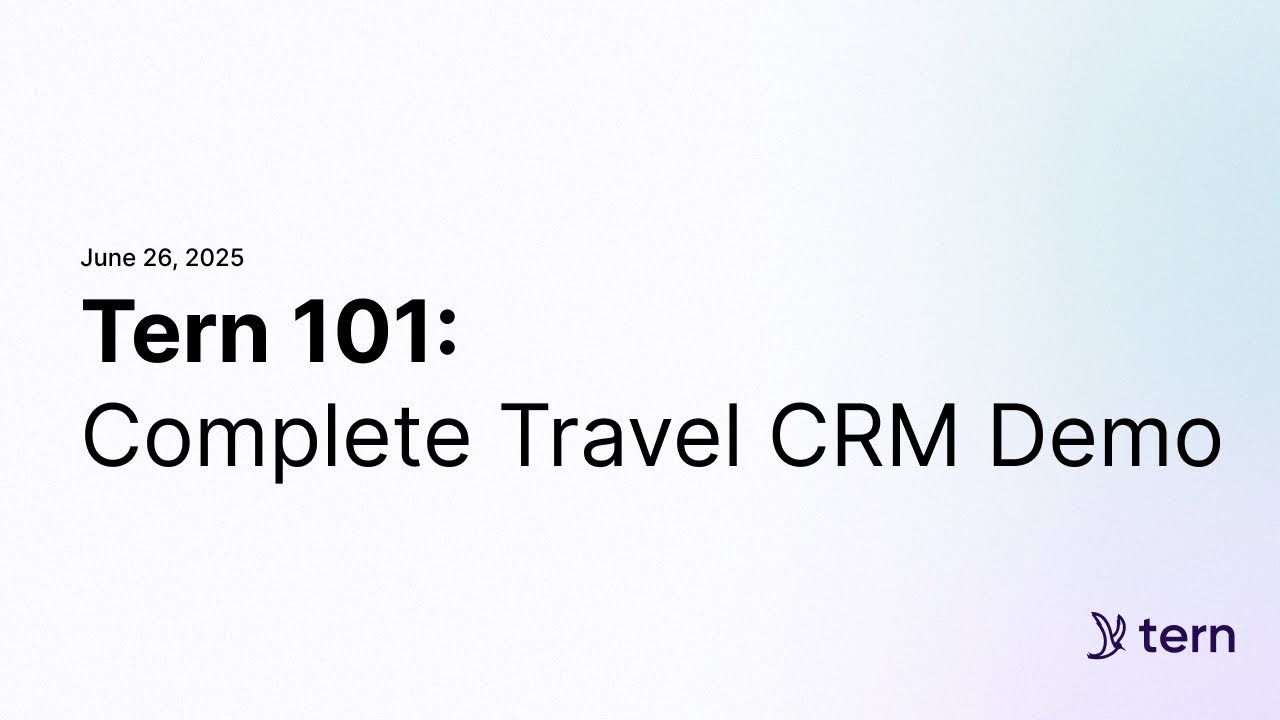 Tern 101: Полная демонстрация Travel CRM — создание предложений, вариантов и процесса бронировани...