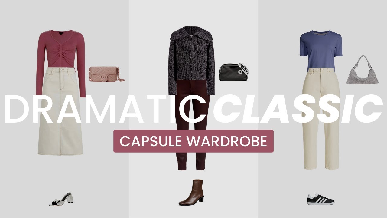 OVER 100 Dramatic Classic Outfit Ideas | Casual Capsule Wardrobe for the Dramatic Classic Kibbe Type