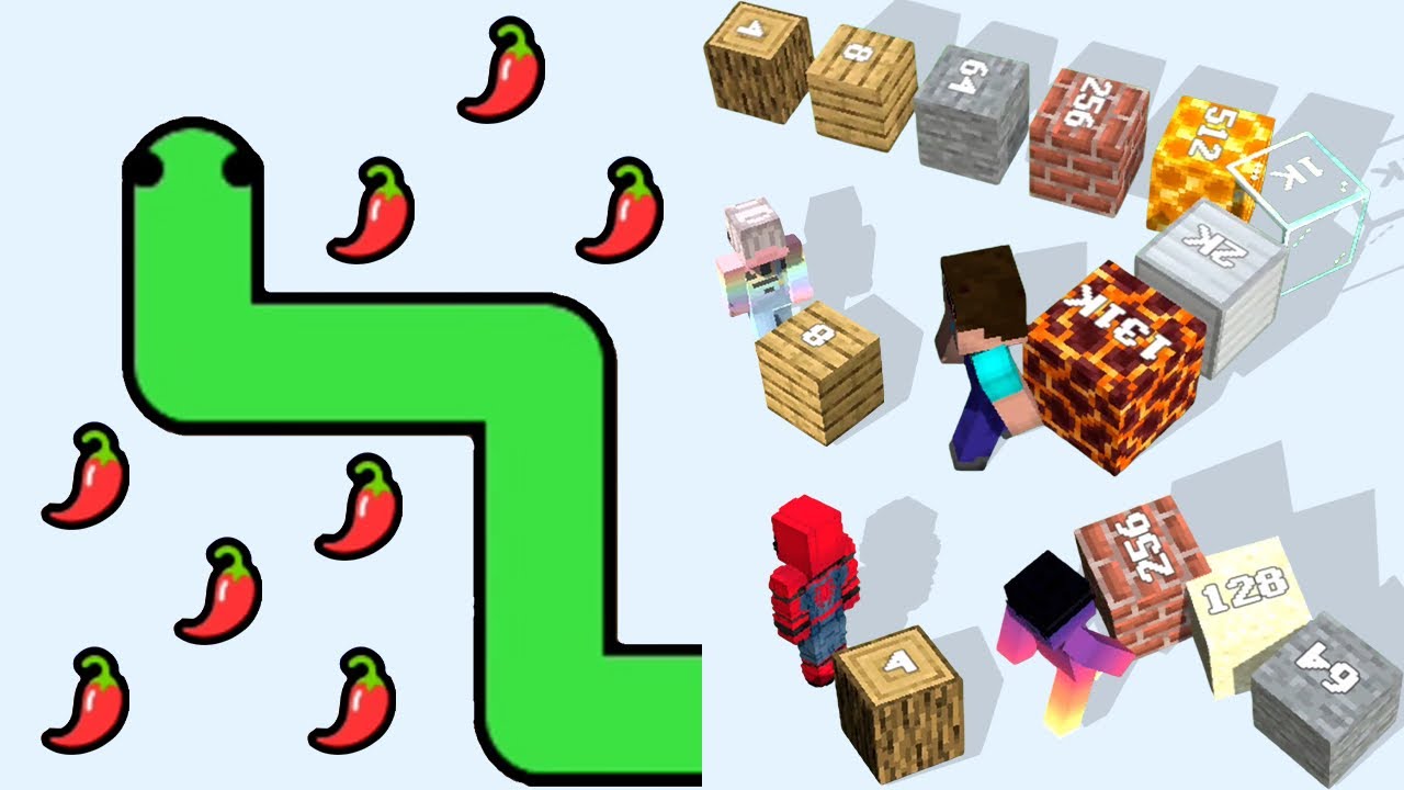 SSSPICY! 🌶  vs. 🐍  NOOB SNAKE 2048 - 🔥 🚀 💥