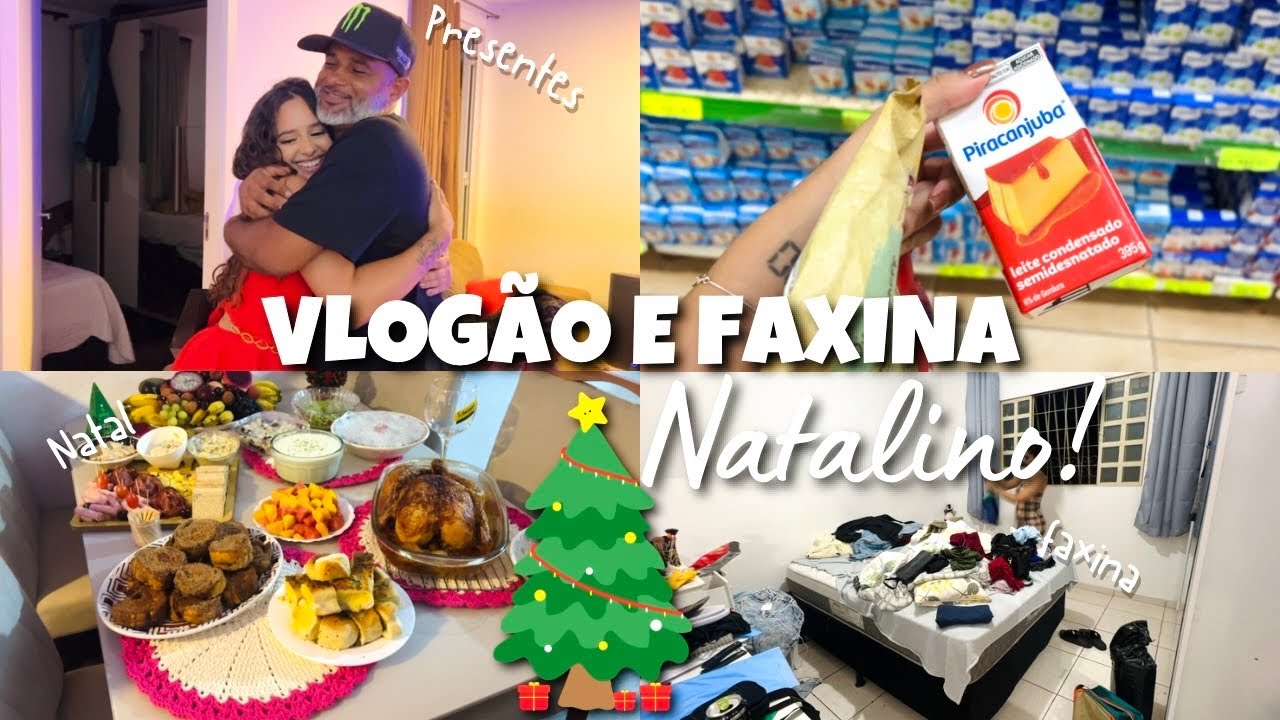 VLOG NATALINO E FAXINA COMPLETA DE FINAL DE ANO! Organização, receitas, pudim, grwm...
