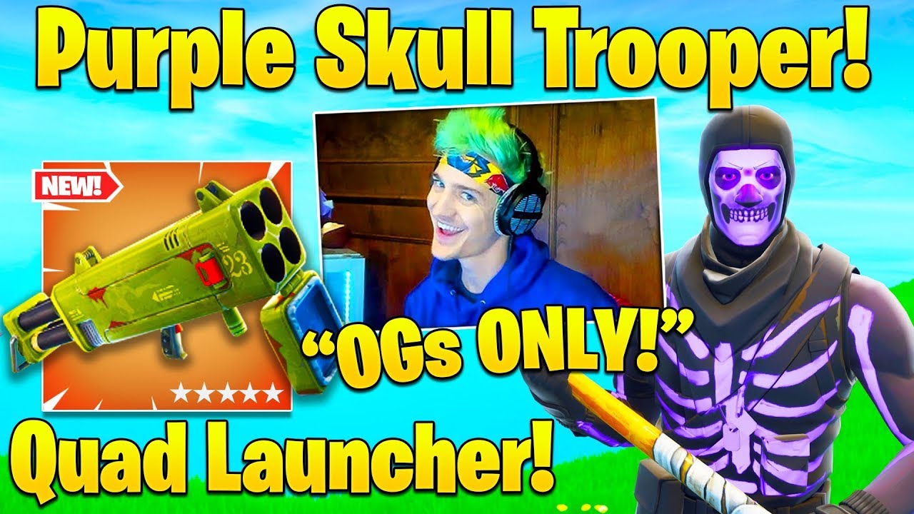 Streamers Unlock EXCLUSIVE Purple Skull Trooper! NEW Quad Launcher Tricks and Plays!