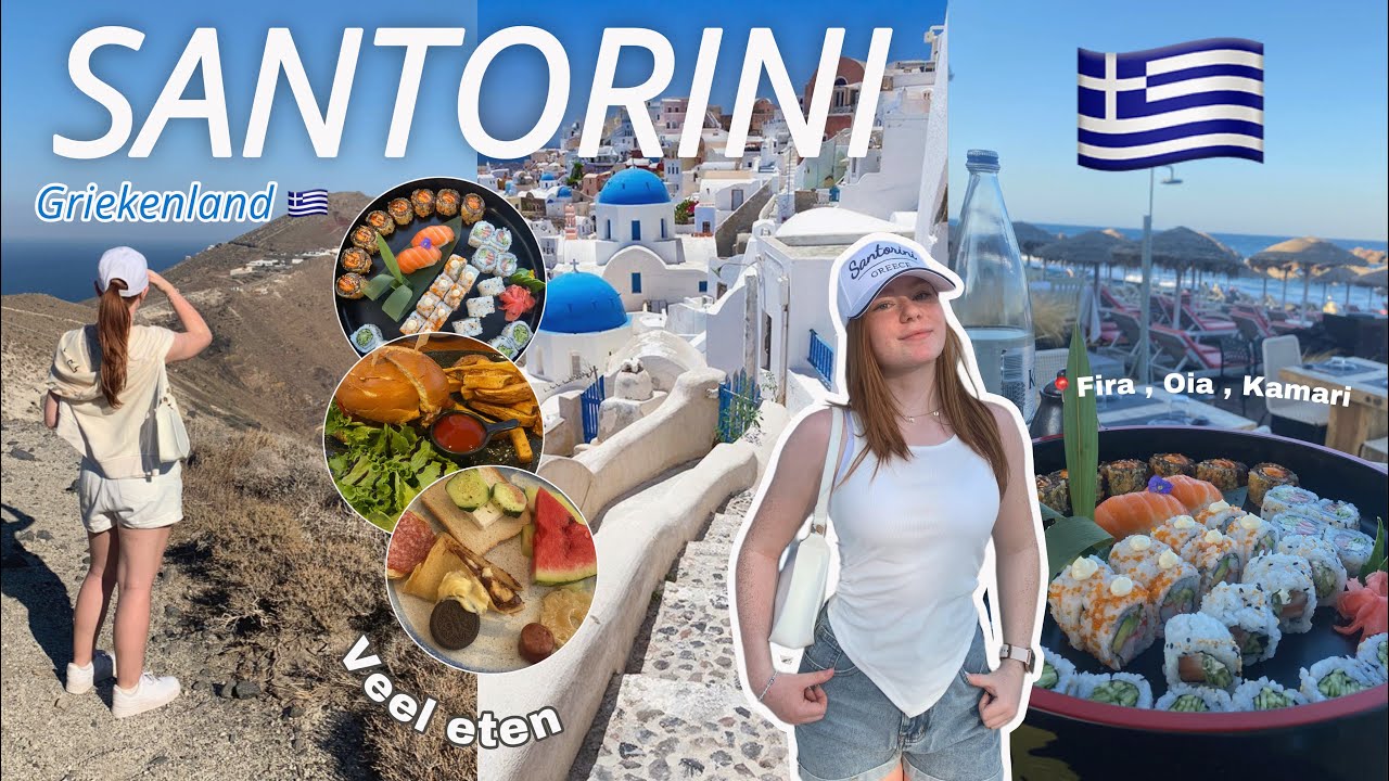 OP VAKANTIE NAAR SANTORINI!! 💙 GRIEKENLAND / shoppen, eten, hiken, zonnen 🏖 *vakantie Vlog 2* 2024