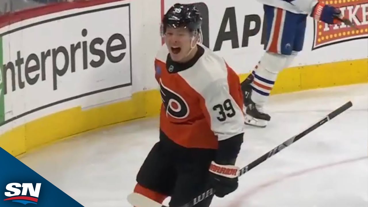 Flyers' Matvei Michkov Follows Up on Missed Shot Before Beating Oilers' Stuart Skinner