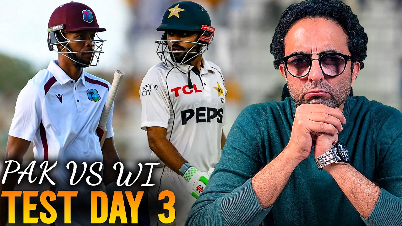 Pak Dominate the Warm-Up Match! 455 Runs Declared as West Indies Collapse to 268/8 in First Innings!