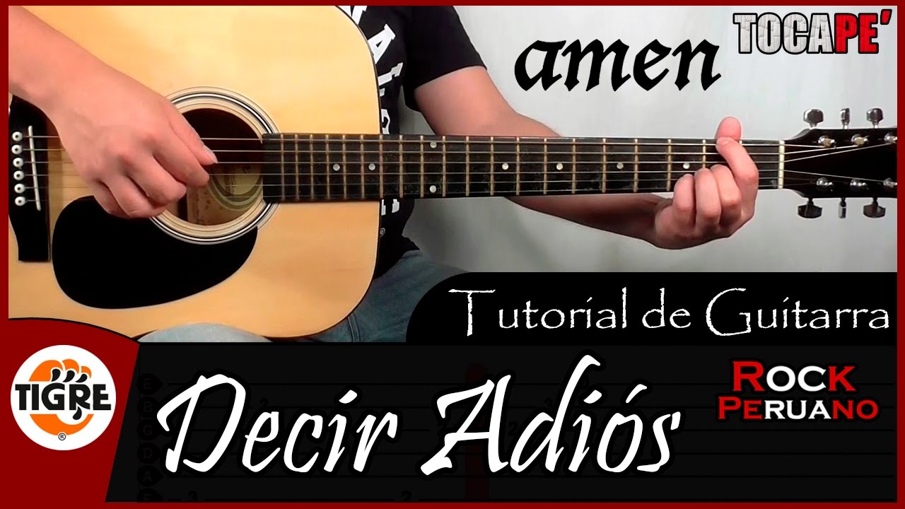 Cómo tocar Decir Adiós de Amén - Tutorial para Guitarra 🎸