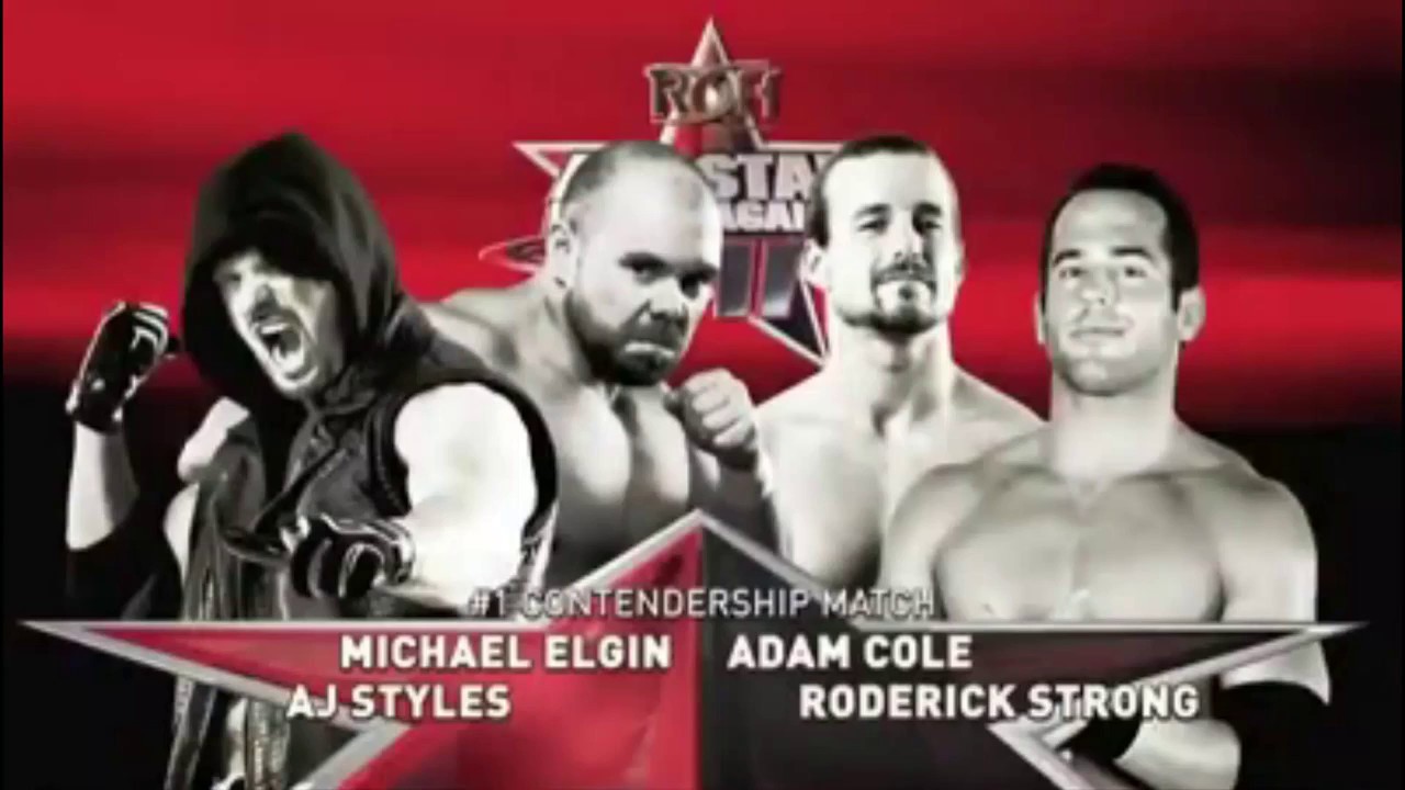 ROH AJ Styles vs Michael Elgin vs Adam Cole vs Roderick Strong All Star Extravaganza Highlights