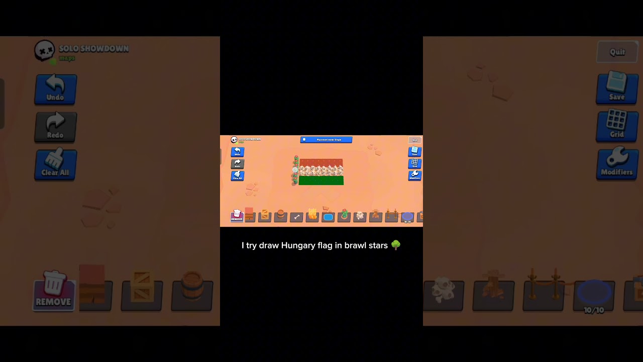 I try draw Hungary flag in brawl stars 🌳🦫 #flag #hungary #brawlstars