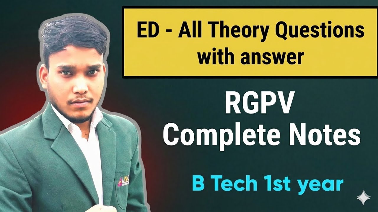 ED# 10 most important Theory question with answer #rgpv important question &Tpoic +numircal+theory.