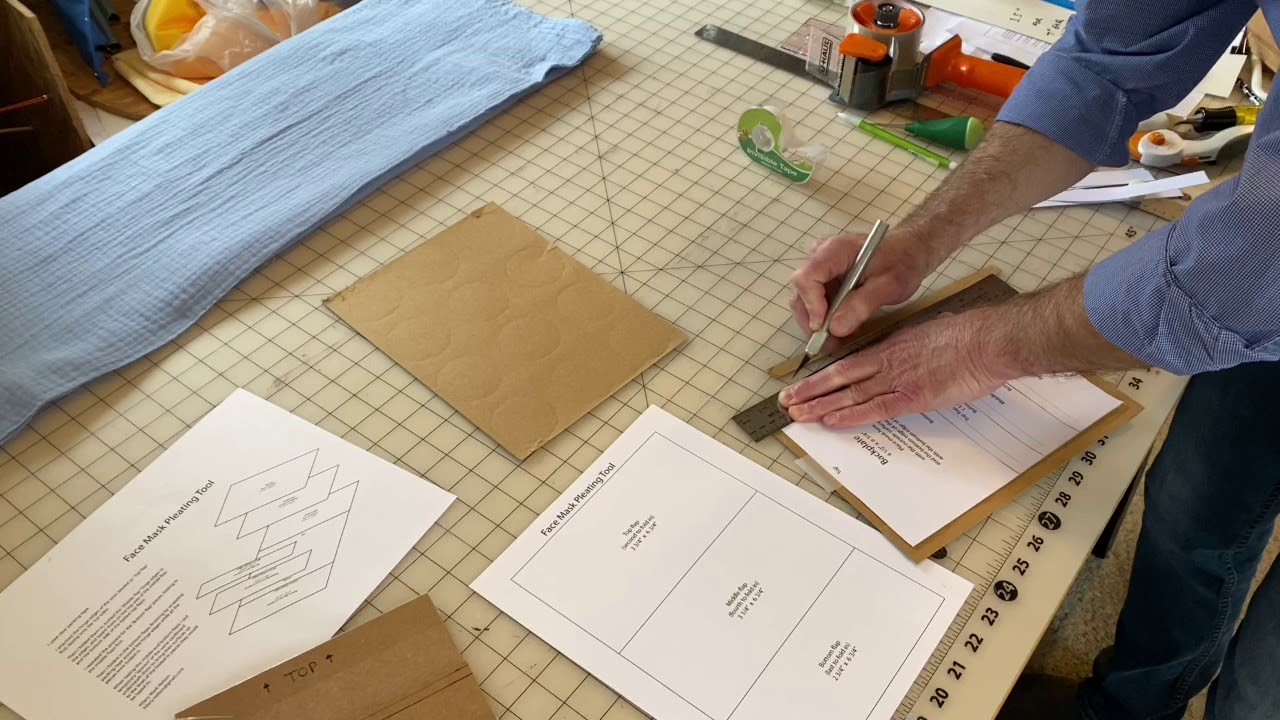 Assembling and using my simple tool for pleating face masks