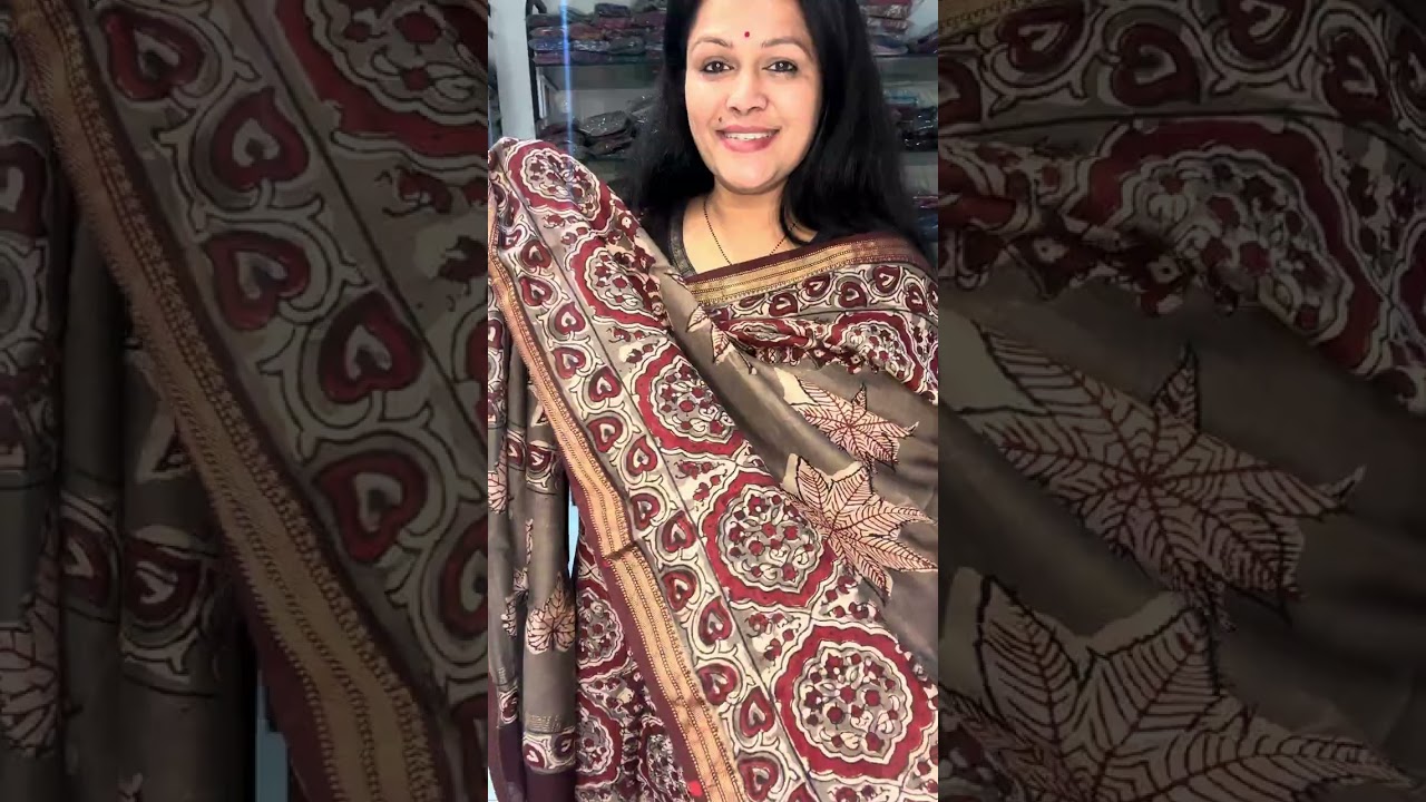￼nandna and Tarapur hand block Print natural dye Maheshwari suit sets.7999689757