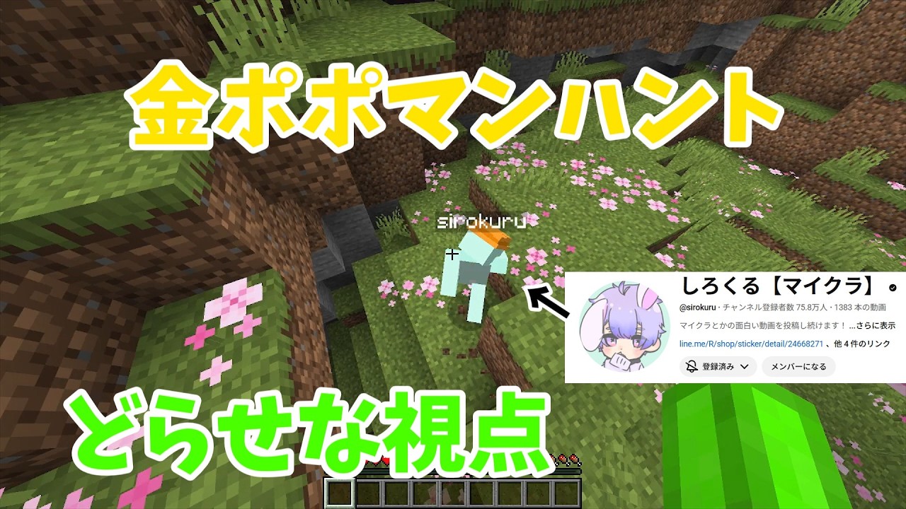 【マイクラ】しろくるさんを追いかけた