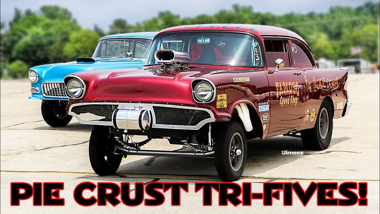 TRI-FIVE GASSERS! PIE CRUST ONLY SLICKS! NO BURNOUTS! NO 60' PREP! UNCLE SAMS! BYRON DRAGWAY!