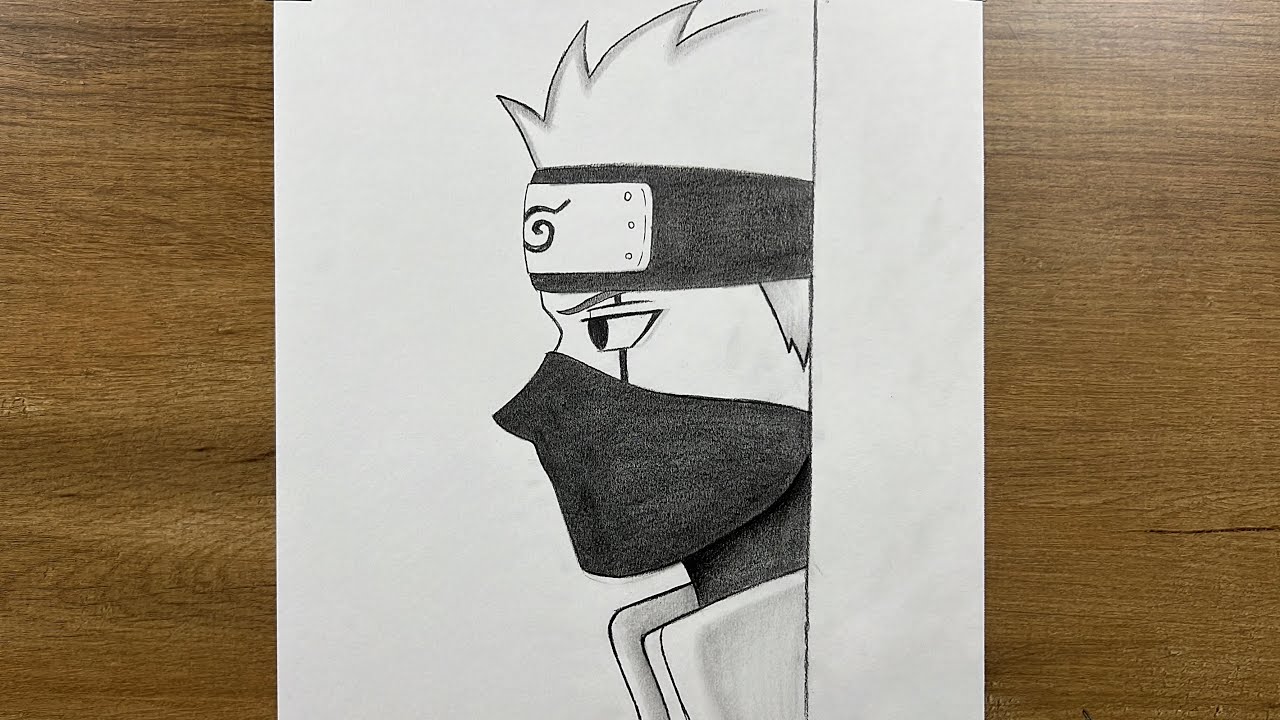 How to Draw Kakashi Hatake Step by Step | Naruto Anime Drawing Tutorial (Easy for Beginners)
