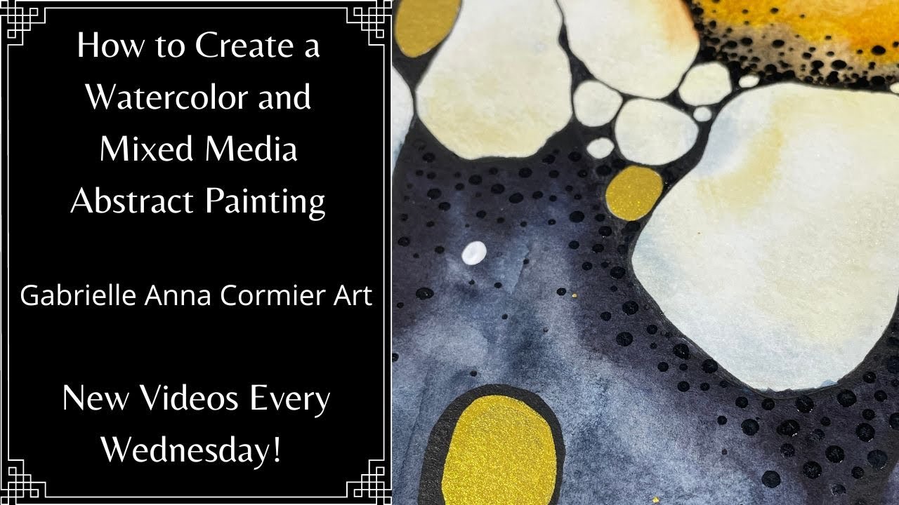 8 - Geologic Abstract Art with Watercolors and Doodles | Intuitive Painting Process